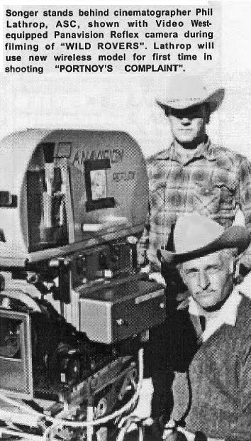 This illustration, from an article written by Jim Songer for American Cinematographer magazine, shows a Panavision camera with the video assist subsystem integrated into the loading door. Jim Songer and Video West